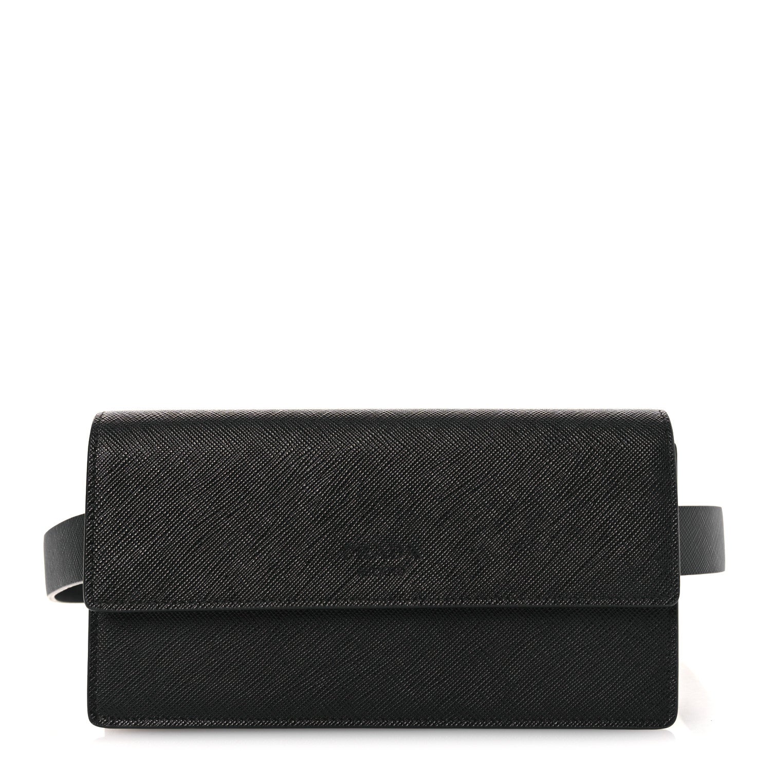 Prada Saffiano Flap Belt Bag 95 38 Black 1 of 9
