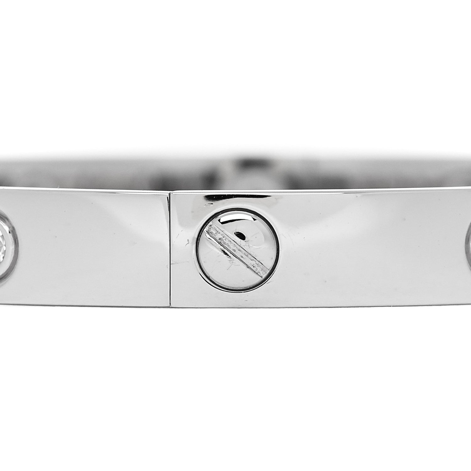Cartier 18K White Gold 10 Diamond LOVE Bracelet 4 of 8