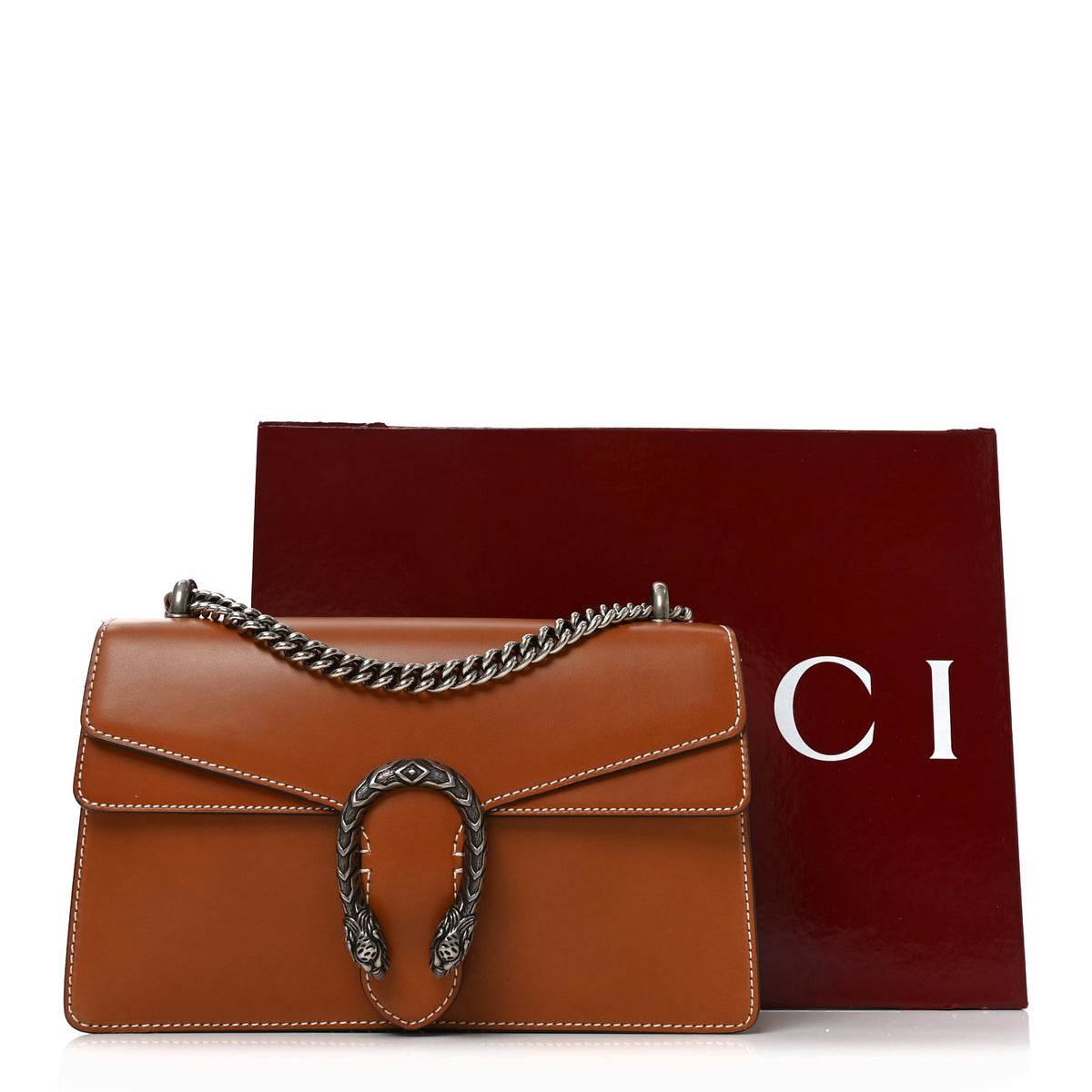 Gucci Calfskin Small Dionysus Shoulder Bag Harness Brown 11 of 11