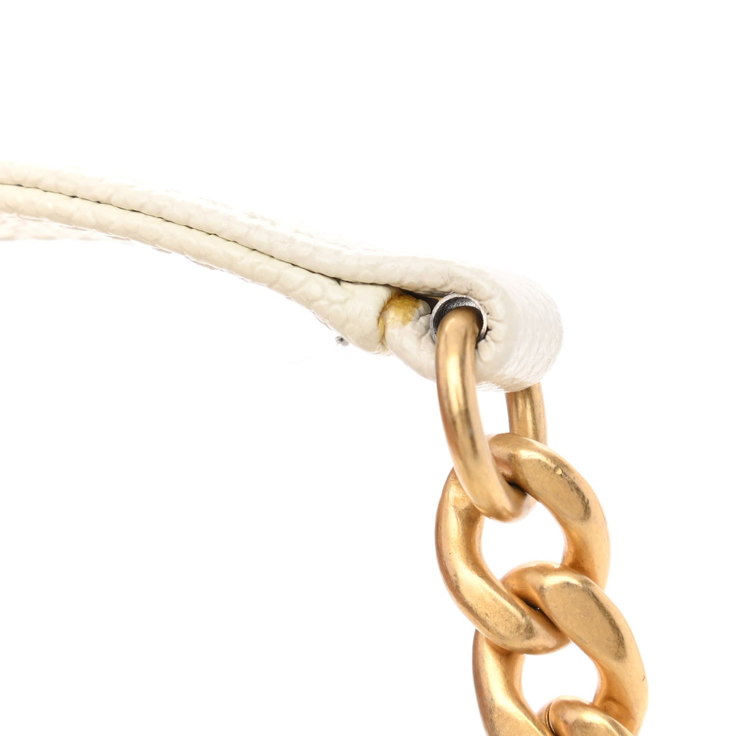 Chanel Shiny Caviar Quilted Large Chain Melody Flap White 12 of 13