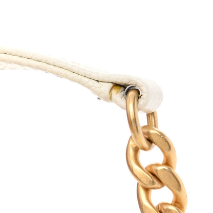 Chanel Shiny Caviar Quilted Large Chain Melody Flap White 12 of 13
