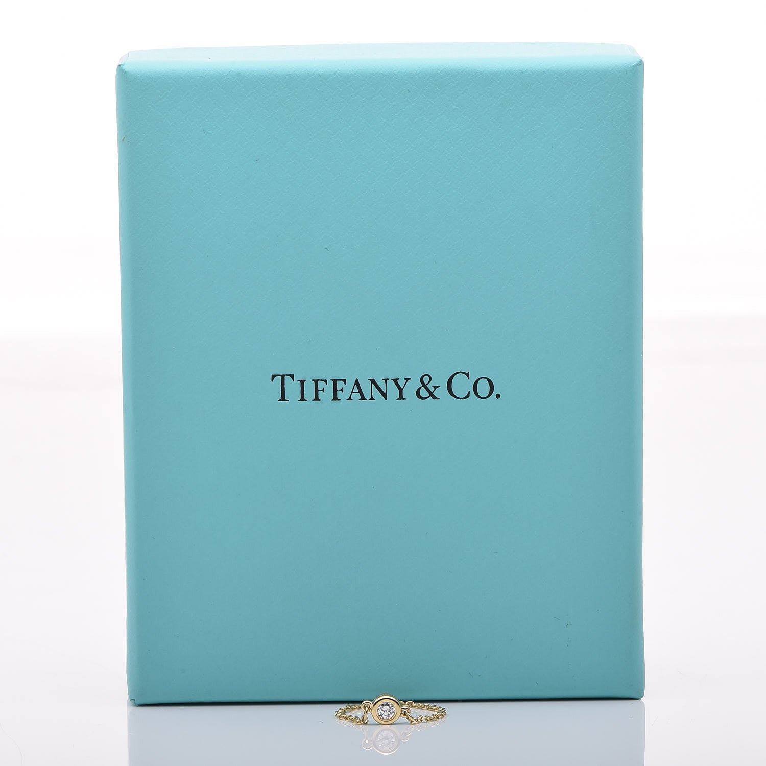 Tiffany 18K Yellow Gold Diamond .07ct Elsa Peretti Diamonds by the Yard Ring 50 5.5 6 of 6