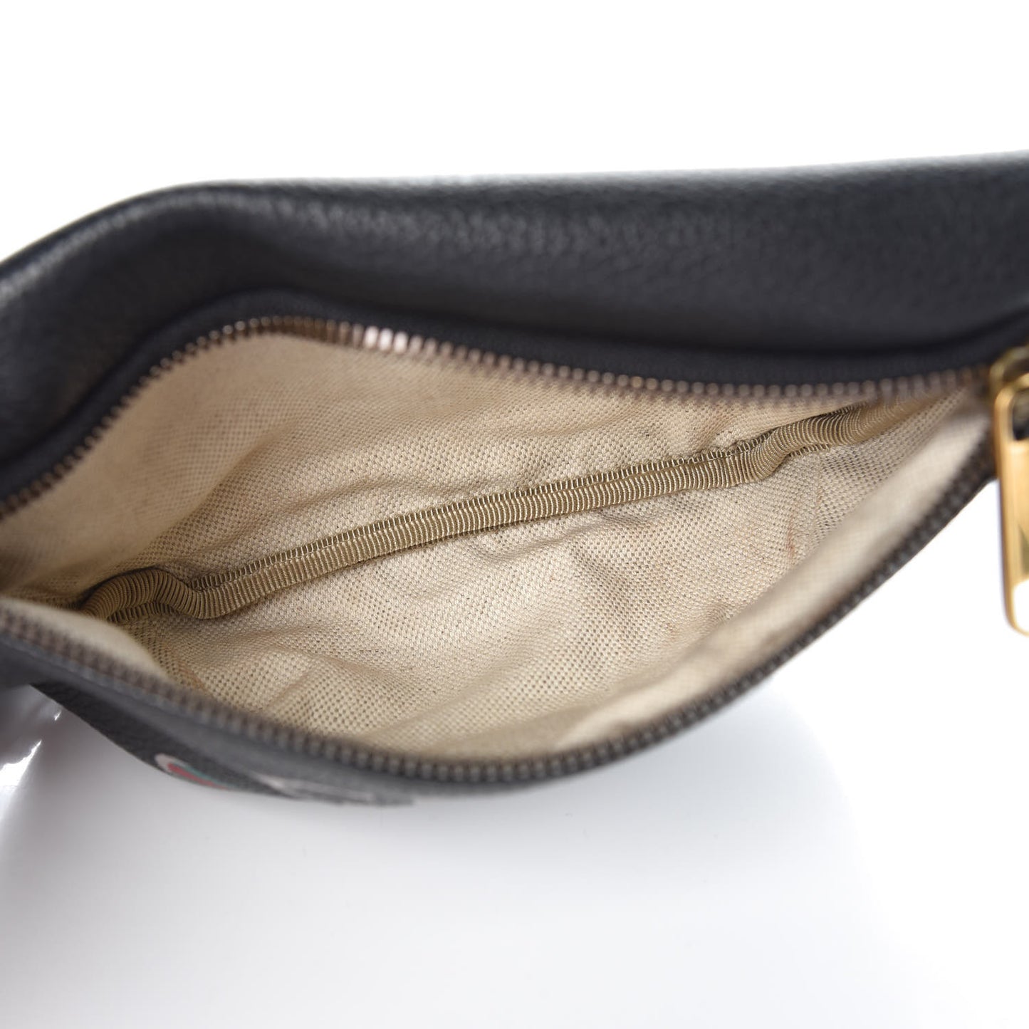 Grained Calfskin Small Logo Belt Bag Black