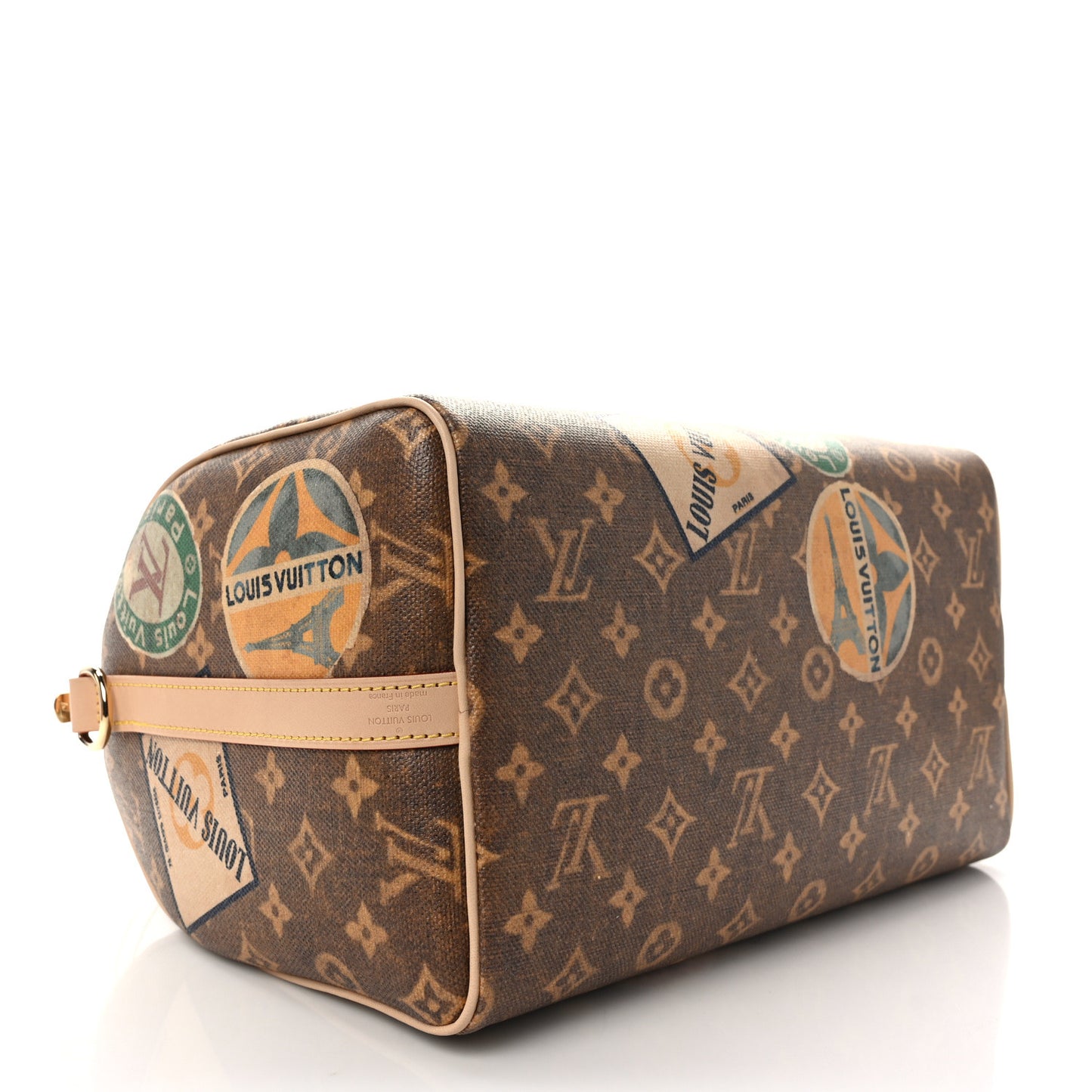 Monogram Hotel Labels Speedy Bandouliere 30