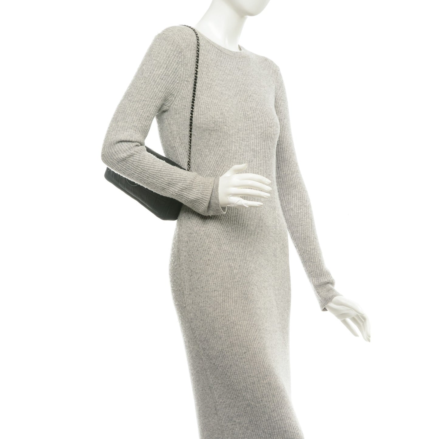 Lambskin Quilted East West Chocolate Bar Flap Black