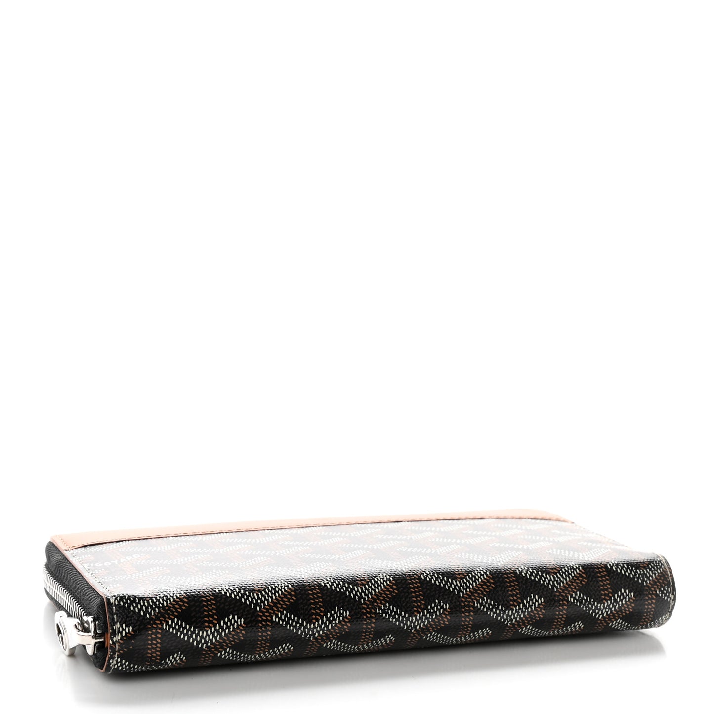Goyardine Matignon Zip Around GM Wallet Black Gold