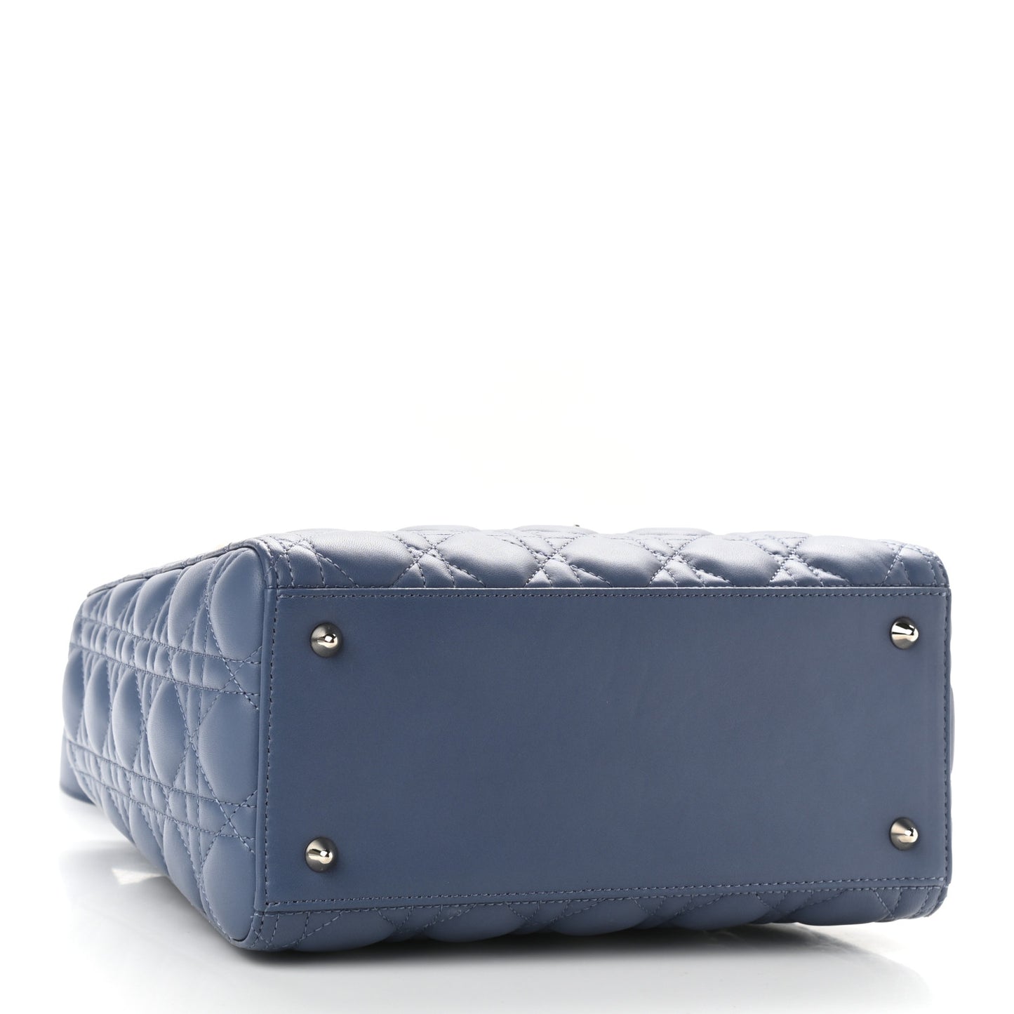 Lambskin Cannage Medium Lady Dior Blue