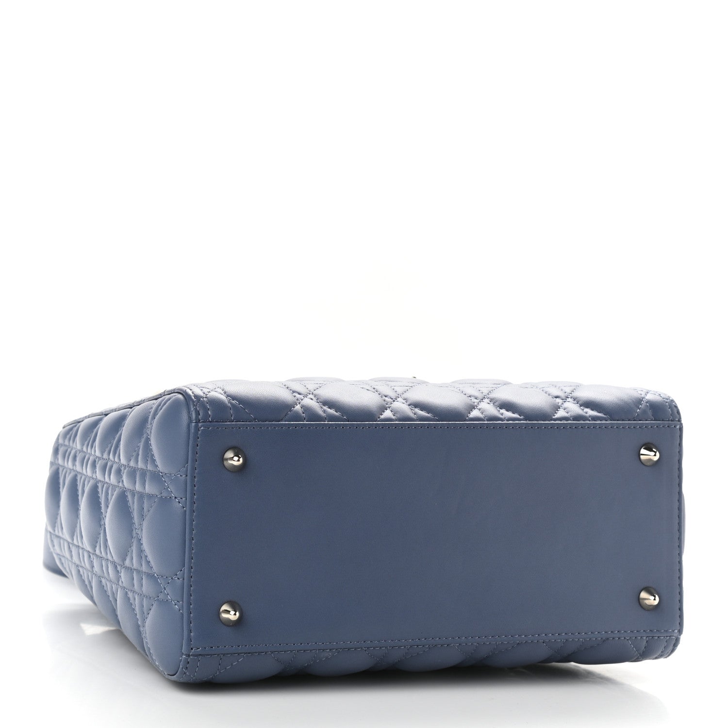 Christian Dior Lambskin Cannage Medium Lady Dior Blue 3 of 7