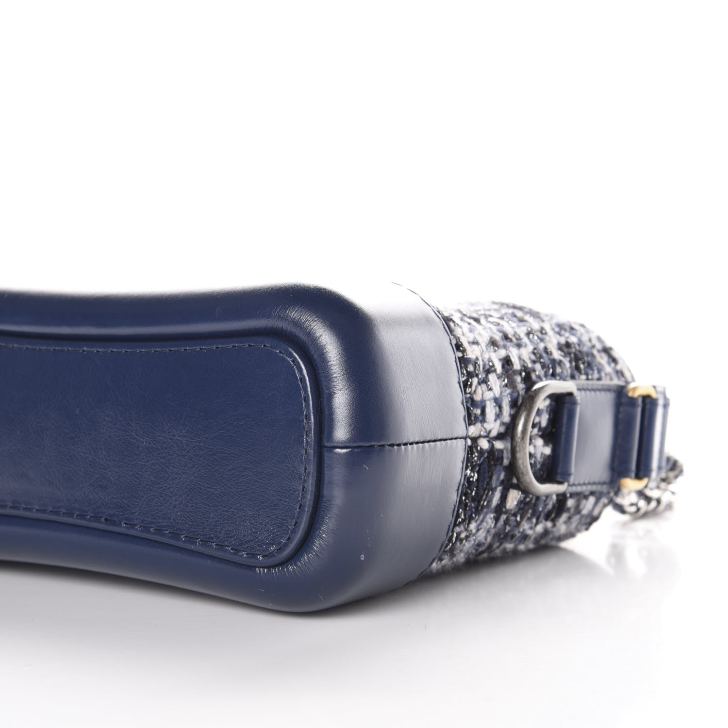 Chanel Tweed Calfskin Small Gabrielle Hobo Blue 10 of 11