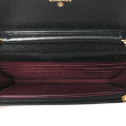 Chanel Caviar Quilted Wallet on Chain WOC Black 5 of 12