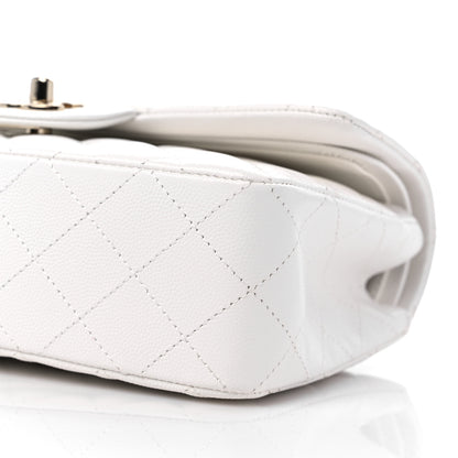Chanel Caviar Quilted Small Double Flap White 9 of 10