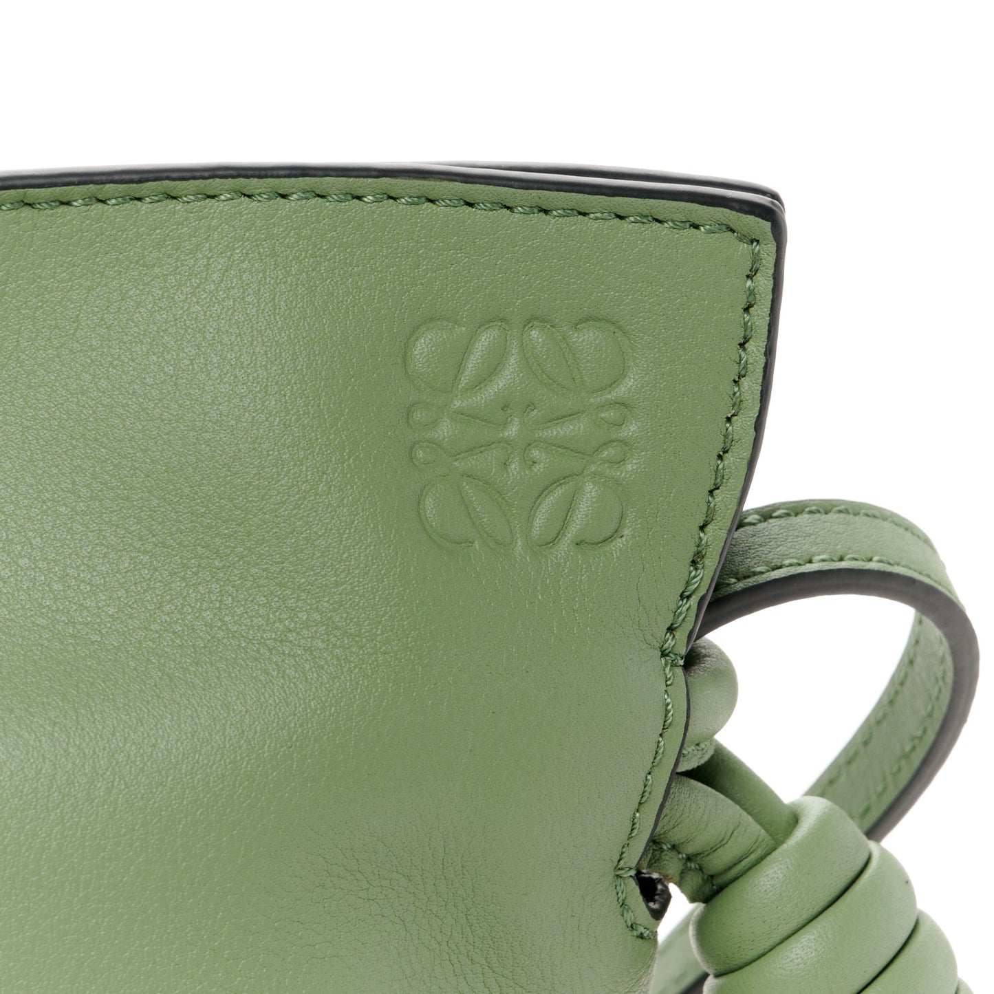 Calfskin Mini Flamenco Knot Clutch Rosemary