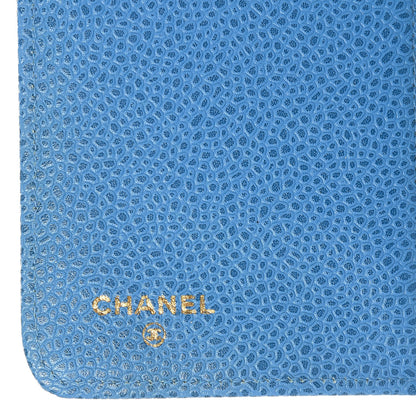 Chanel Caviar Timeless CC Ring Agenda Planner Blue 6 of 10