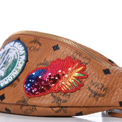 MCM Visetos Hawaii Patch Small Stark Belt Bag Cognac 7 of 9