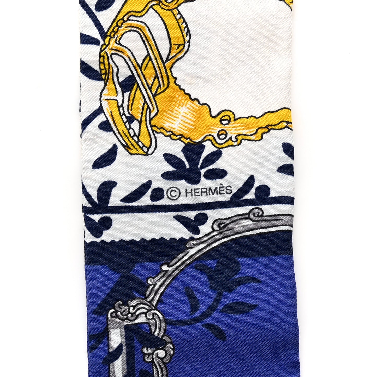 Silk Etriers Remix Twilly Marine White Or