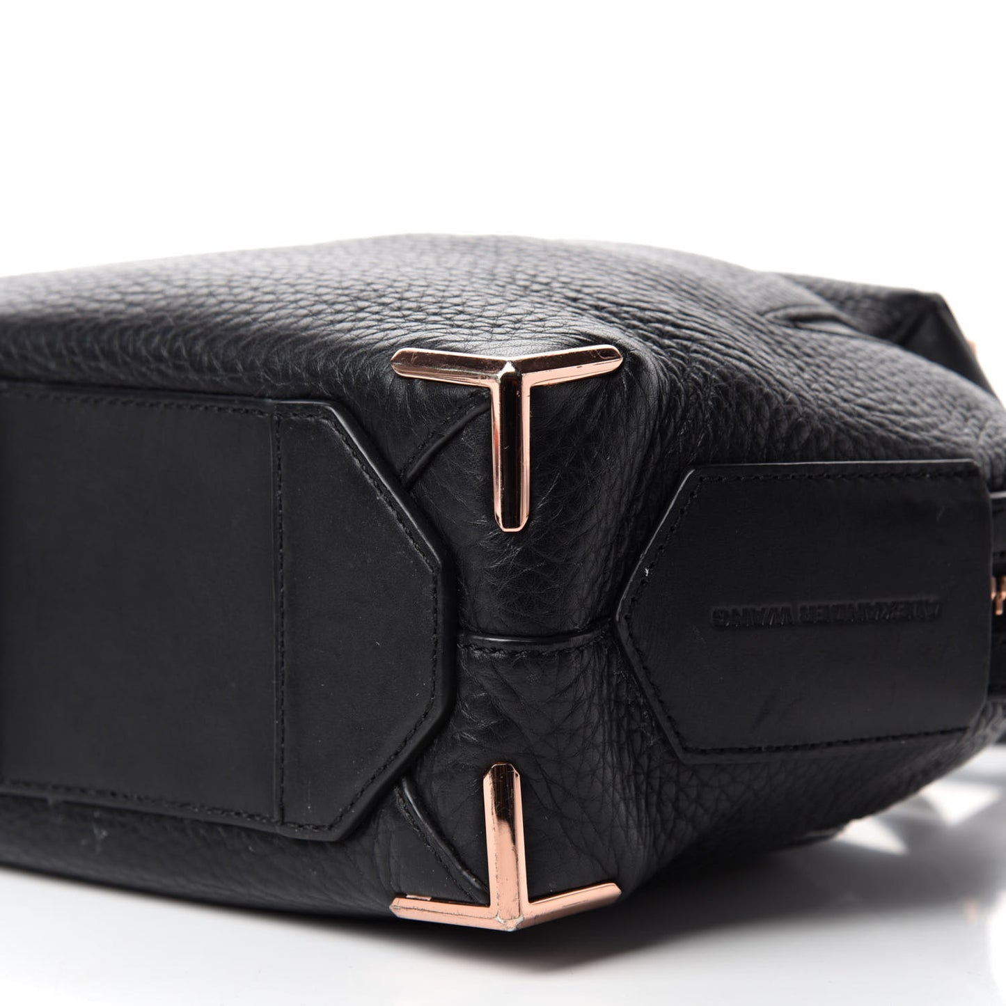 Pebbled Calfskin Mini Emile Black Rose Gold Hardware
