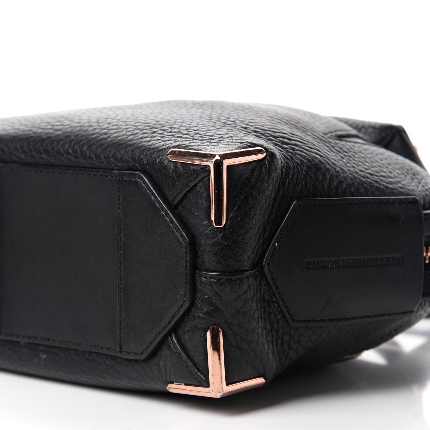 Alexander Wang Pebbled Calfskin Mini Emile Black Rose Gold Hardware 7 of 16