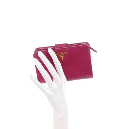 Prada Saffiano Metal Compact Wallet Ametista 2 of 7