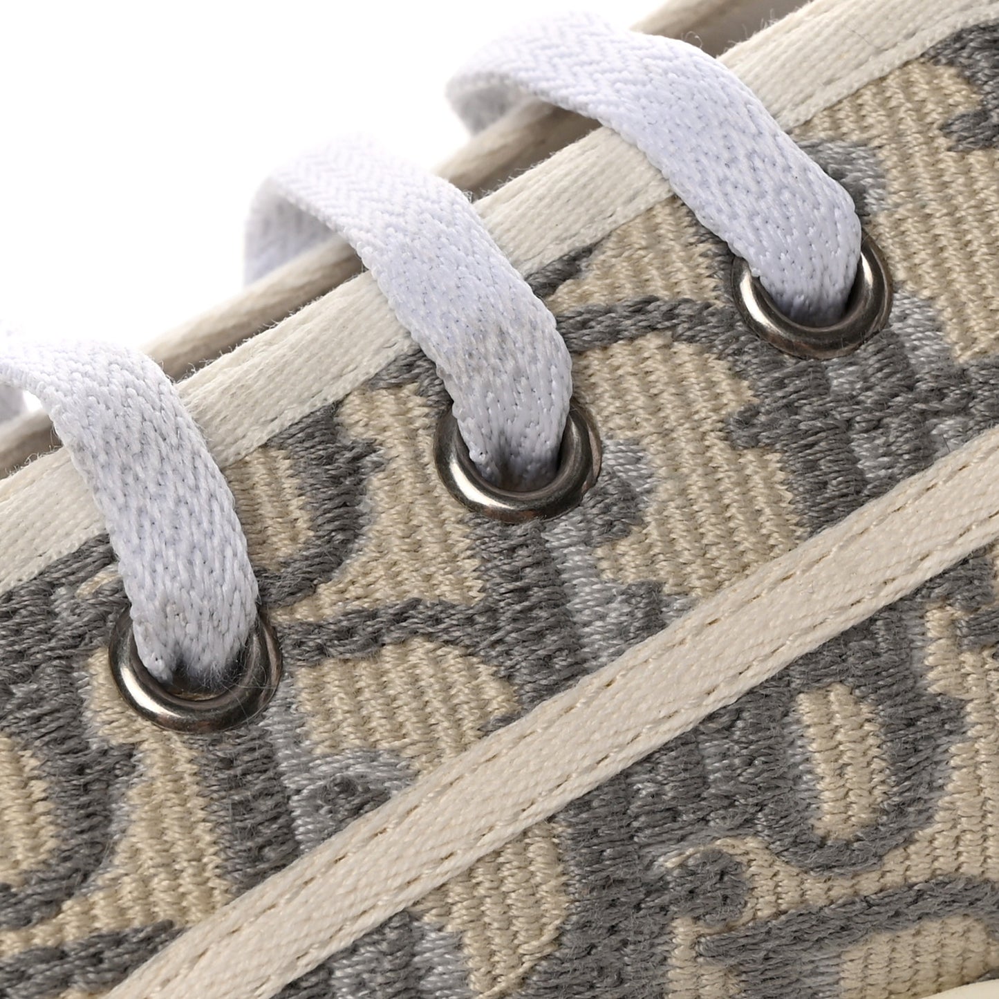 Canvas Oblique Walk'N'Dior Low Top Sneakers 37 Grey Stone