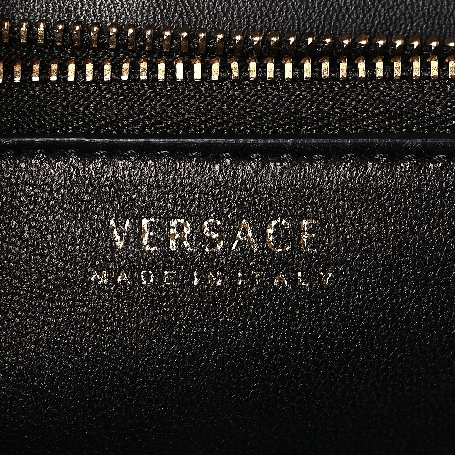 Versace Grained Calfskin La Medusa Chain Clutch Bag Brown 6 of 8