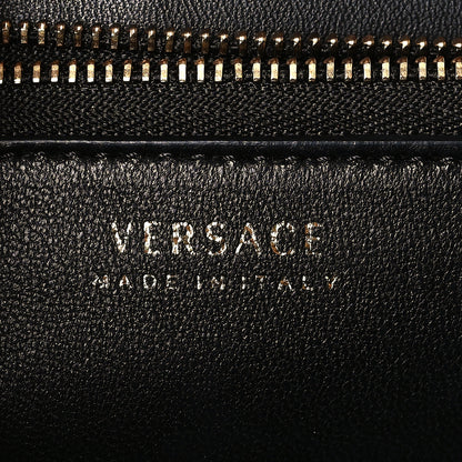 Versace Grained Calfskin La Medusa Chain Clutch Bag Brown 6 of 8