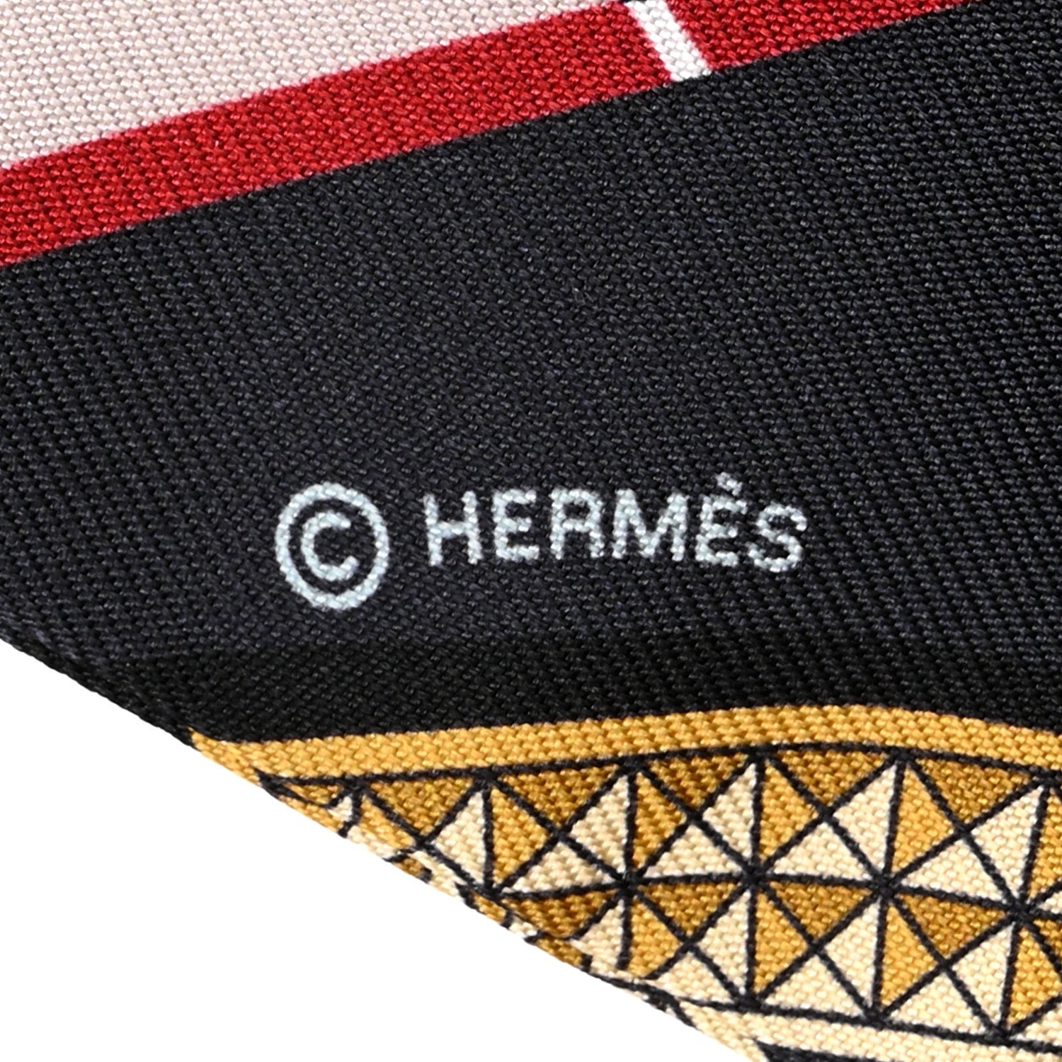 Hermes Silk Grand Apparat Twilly Anthracite Bordeaux 4 of 5