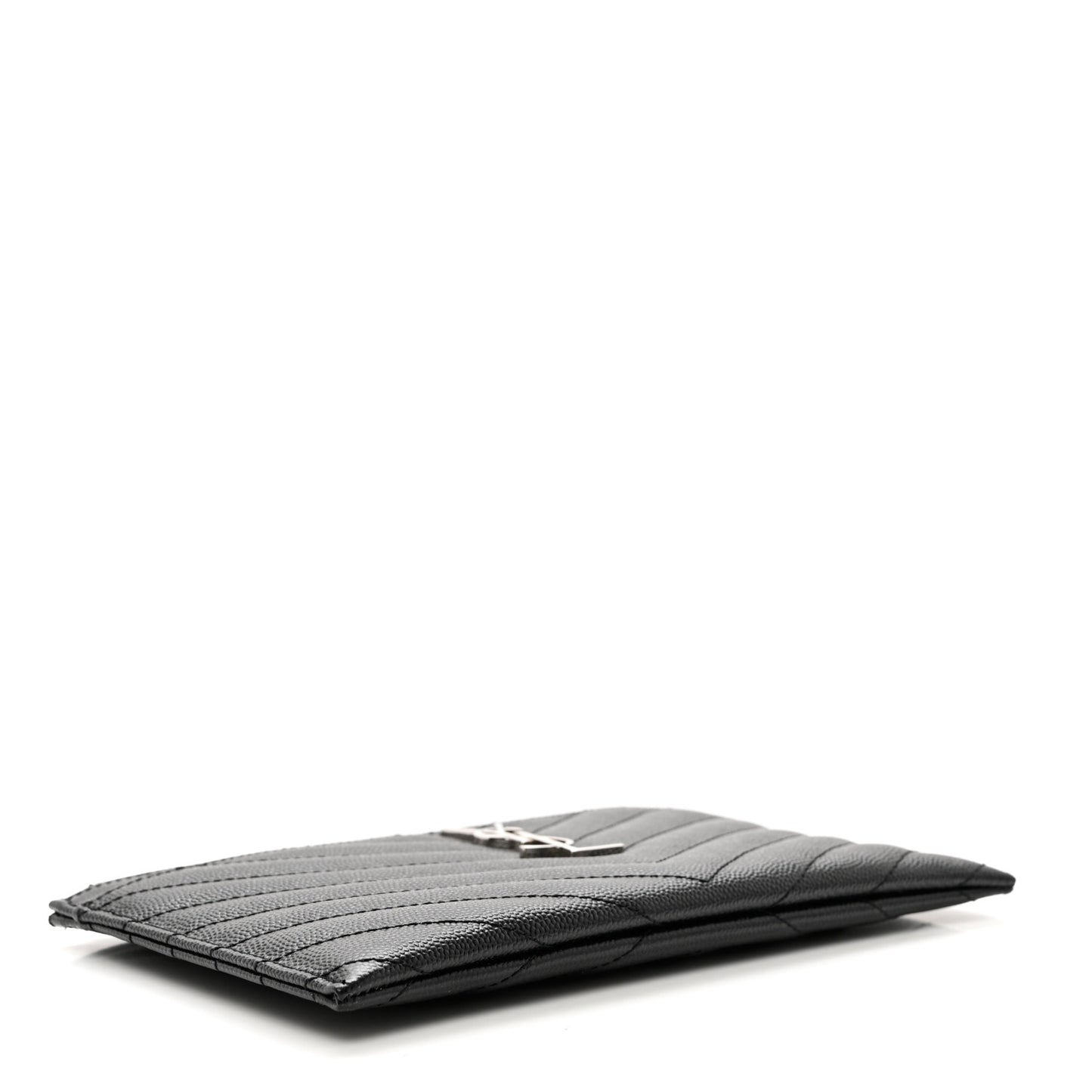 Grain De Poudre Chevron Monogram Bill Pouch Black