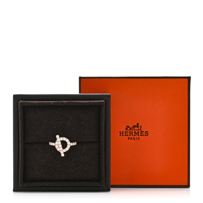 Hermes 18K Rose Gold Diamond Finesse Ring 49 4.75 7 of 7