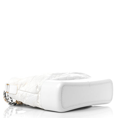 Chanel Aged Calfskin Quilted Large Gabrielle Hobo White 4 of 11