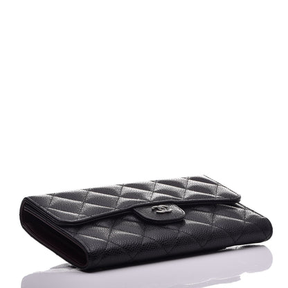 Chanel Caviar Quilted Large Flap Wallet Black 4 of 8