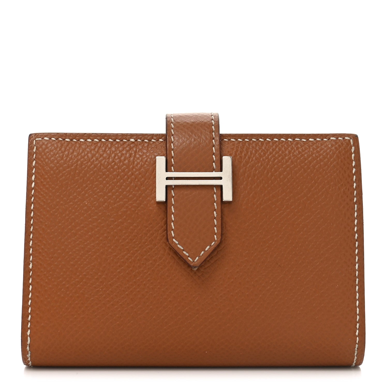 Hermes Epsom Bearn Card Holder Wallet Gold 1 of 8