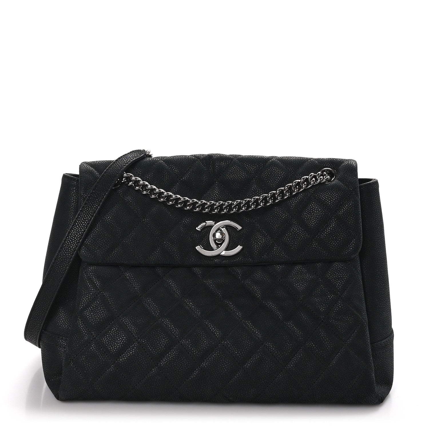 Chanel Iridescent Caviar Medium Lady Pearly Flap Black 1 of 9