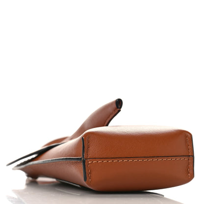 Loewe Calfskin Elephant Pouch Crossbody Bag Tan 4 of 9