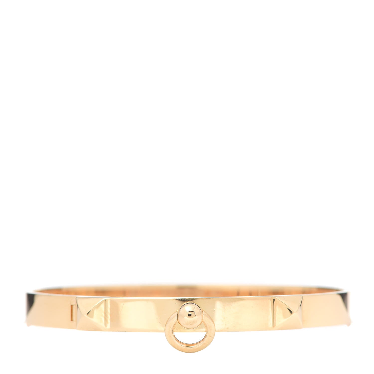 Hermes 18K Yellow Gold PM Collier De Chien Bracelet SH 1 of 5