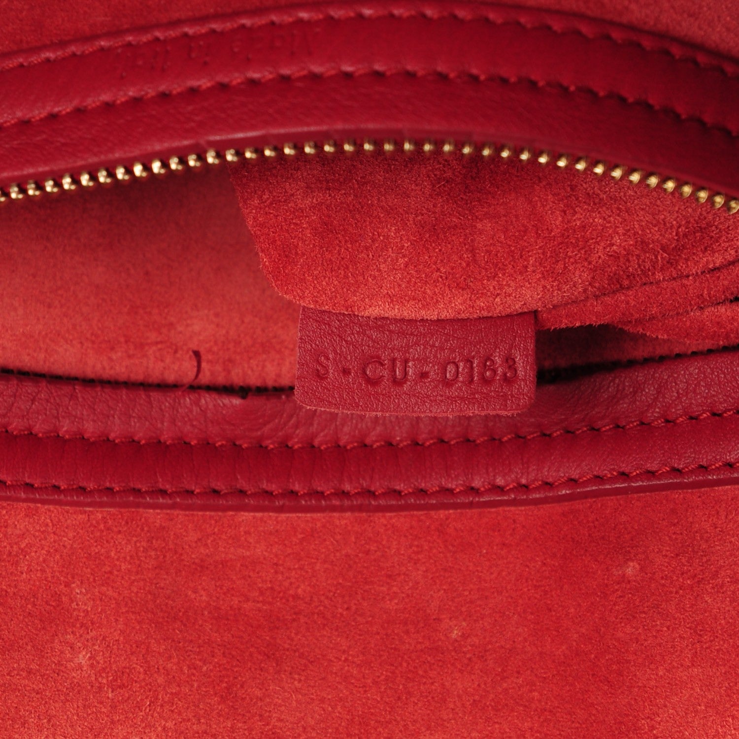 Celine Supple Calfskin Medium Phantom Luggage Red 7 of 8