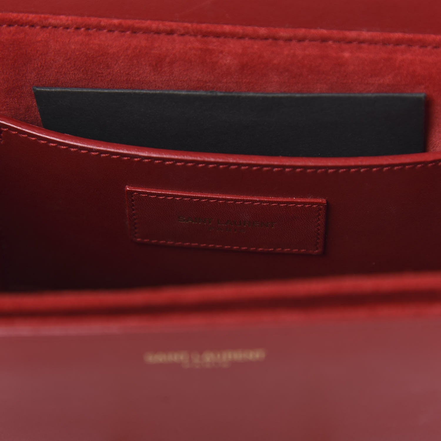 Saint Laurent Calfskin Medium Classic Lulu Bag Red 8 of 10