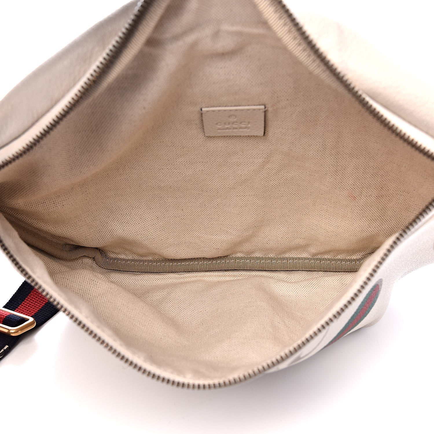 Gucci Grained Calfskin Logo Belt Bag White 5 of 14