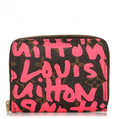 Louis Vuitton Monogram Graffiti Zippy Coin Purse Fuchsia 1 of 6