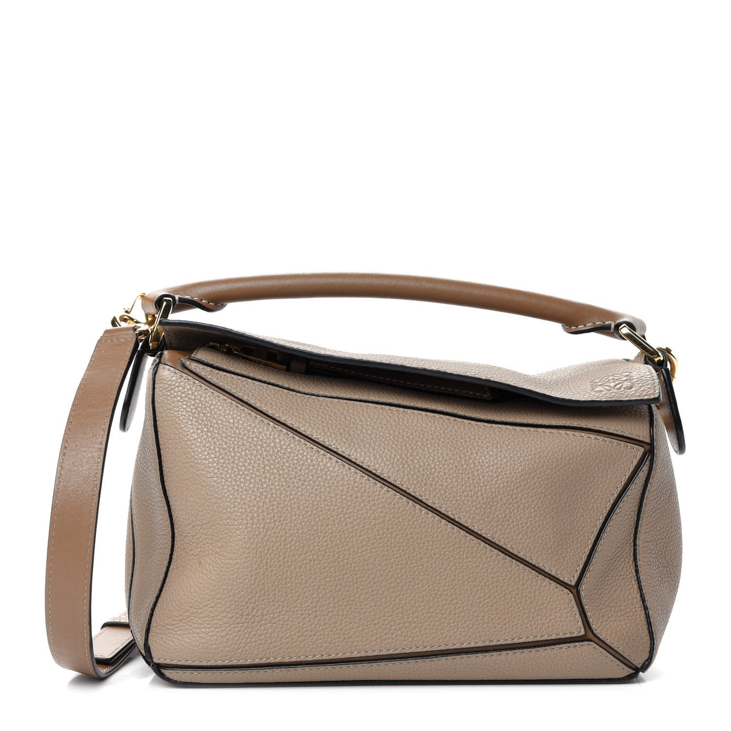 Grained Calfskin Small Puzzle Bag Sand Mink
