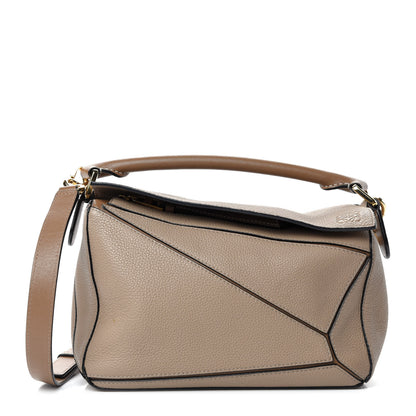 Loewe Grained Calfskin Small Puzzle Bag Sand Mink 1 of 11