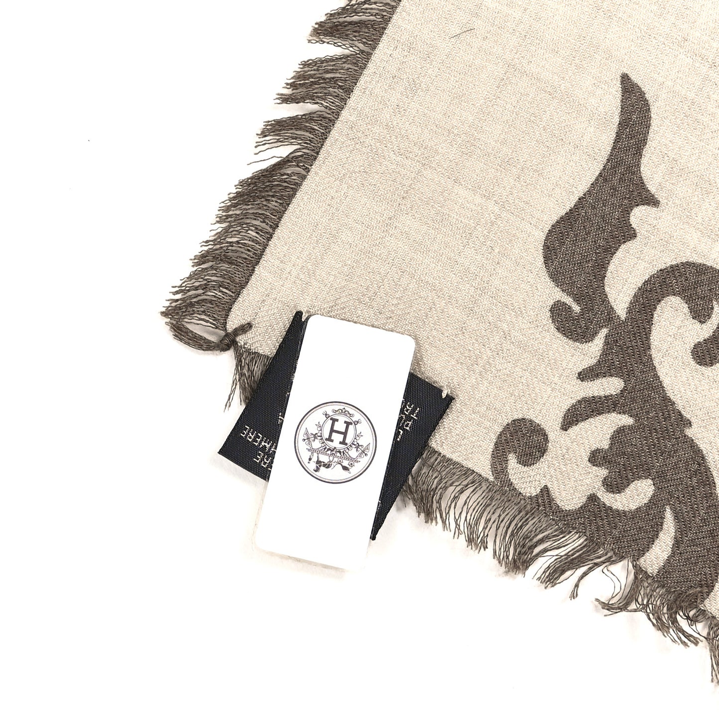 Cashmere Silk On Air! Fringe Scarf 65 Beige Clair Marron Kaki