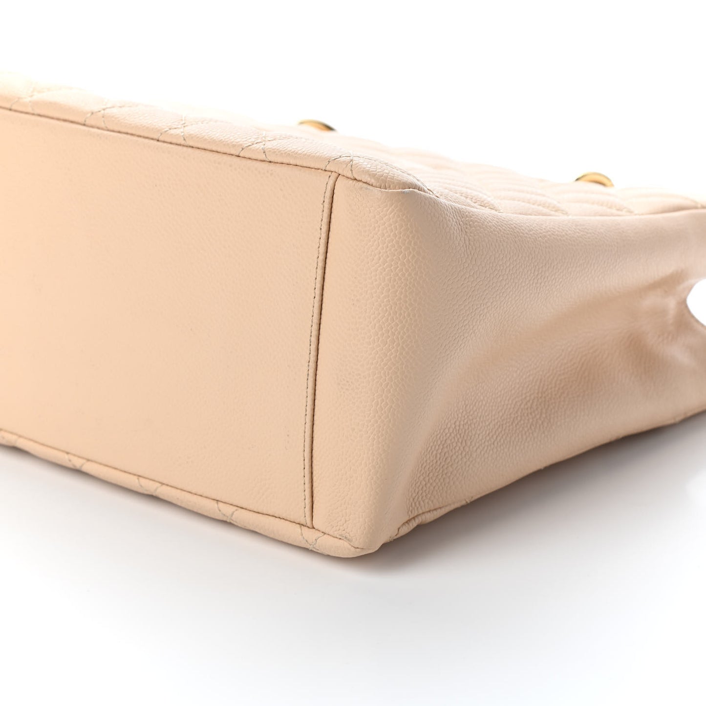 Caviar Quilted Grand Shopping Tote GST Beige Clair