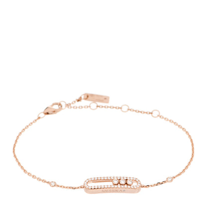 Messika 18K Rose Gold Diamond Pave Baby Move Classic Bracelet 1 of 5