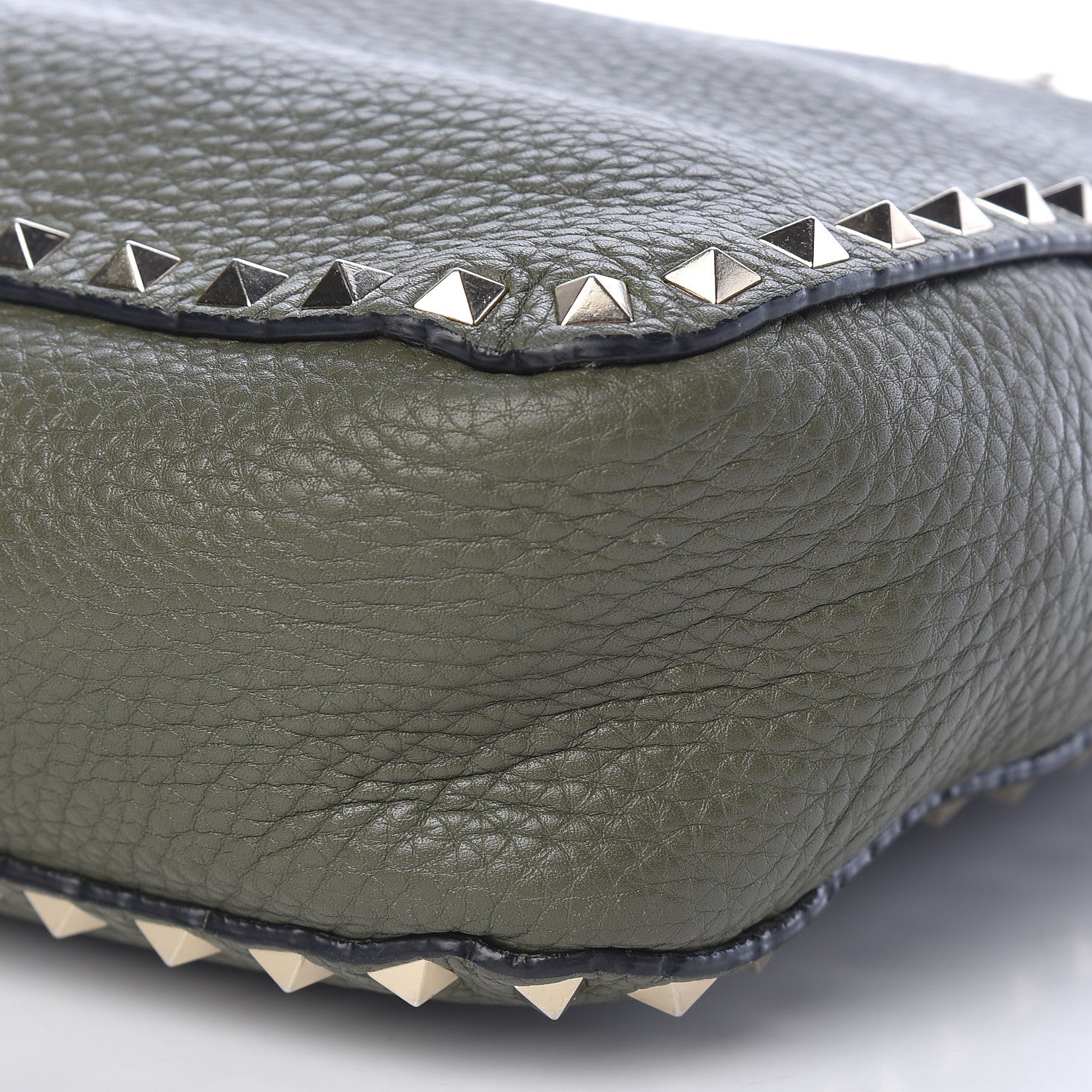 Valentino Garavani Pebbled Calfskin Small Rockstud Flip-Lock Messenger Bag Oasis 10 of 18