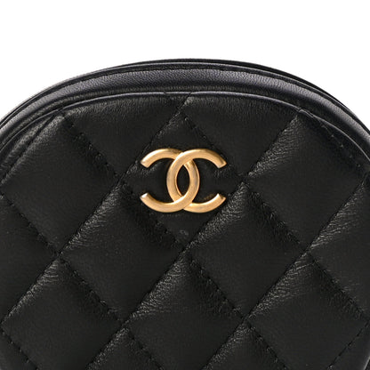 Chanel Lambskin Quilted Zip Around Classic Coin Purse Black 8 of 11