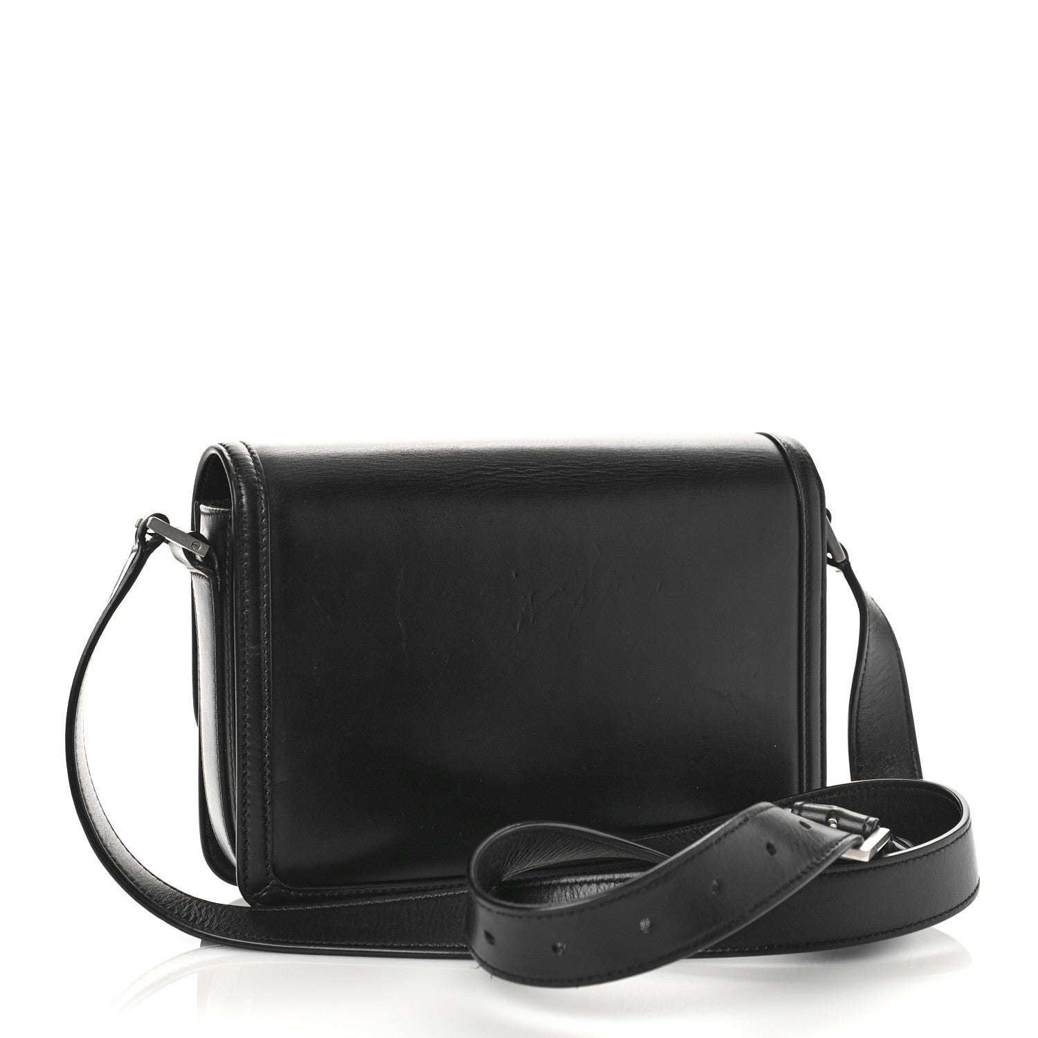 Saint Laurent Box Calfskin Monogram Medium Solferino Satchel Black 3 of 10
