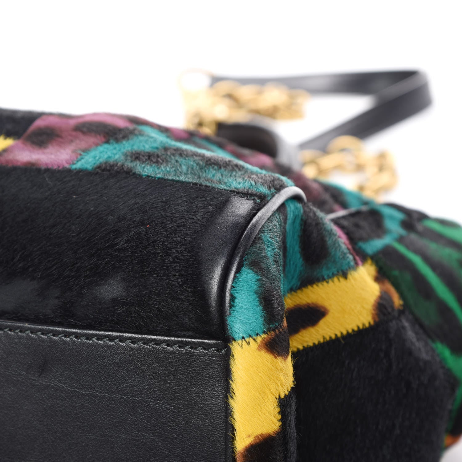 Dolce & Gabbana Calf Hair Leopard Print Patchwork Large Miss Sicily Shopper Tote Multicolor 10 of 10