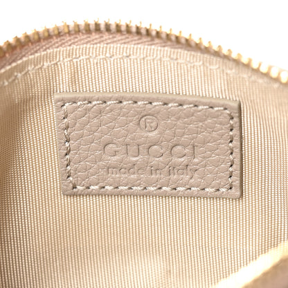 Gucci GG Grainy Calfskin Emblem Zip Key Case Taupe 6 of 8