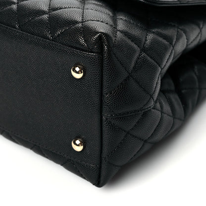 Chanel Caviar Quilted Small Coco Handle Flap Black 10 of 11