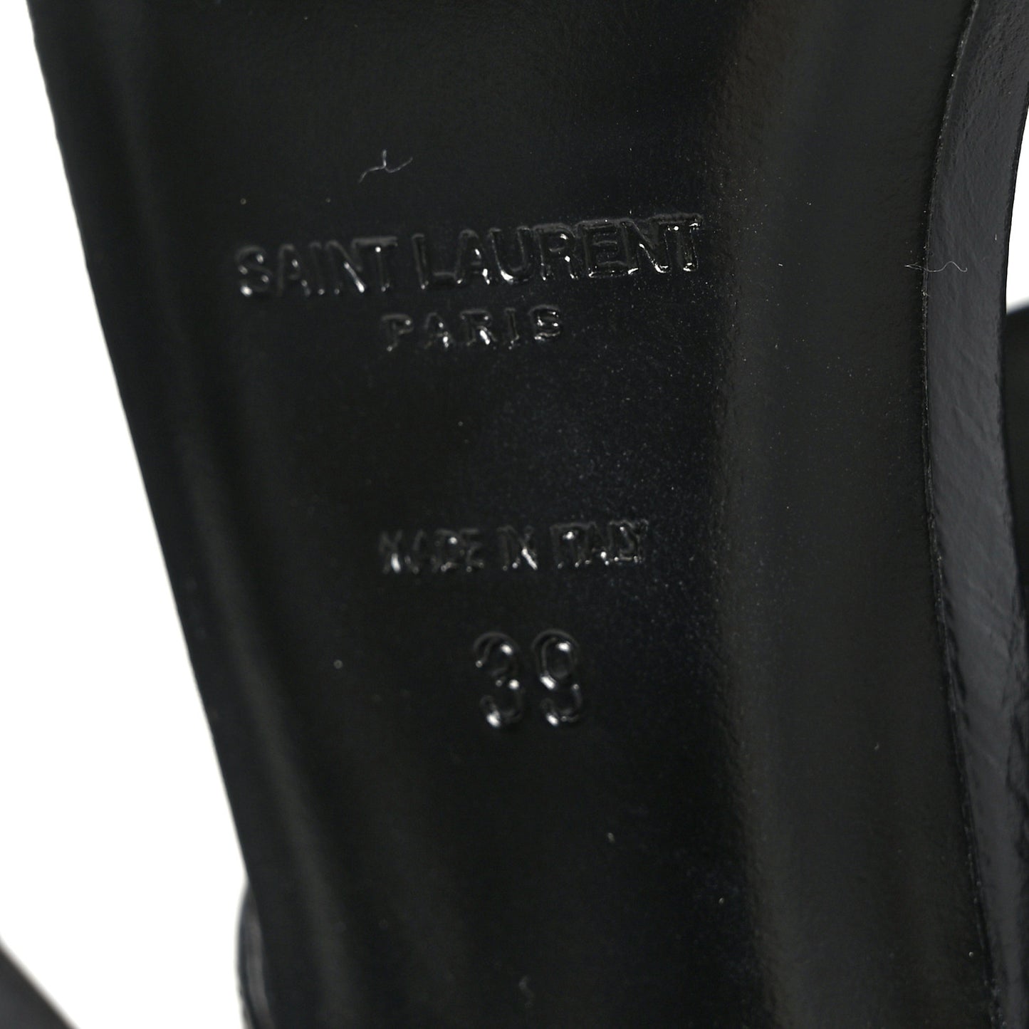 Shiny Calfskin Multi-Studded Strap Fetish Ankle Sandals 39 Black